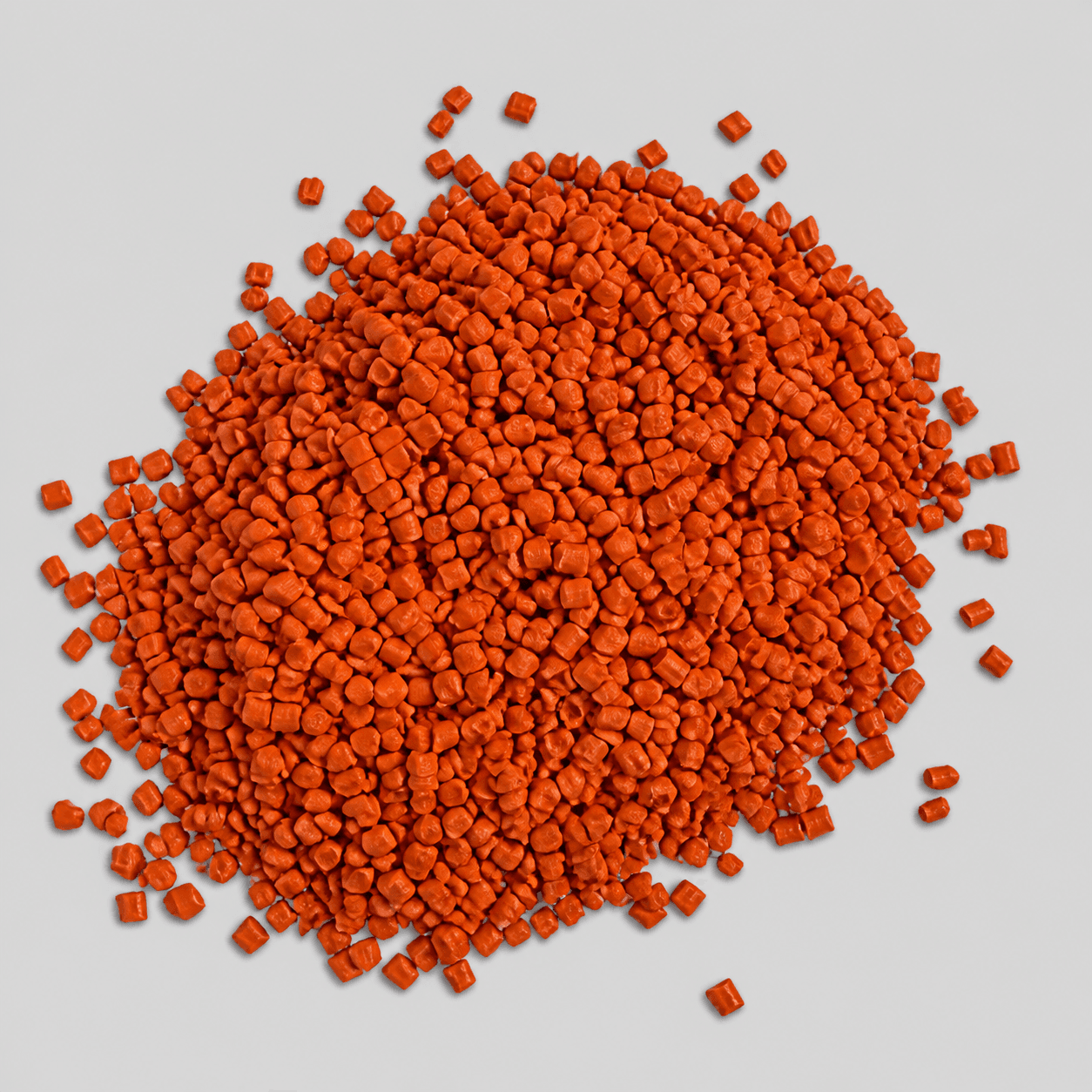 Orange cable compound pellet sample