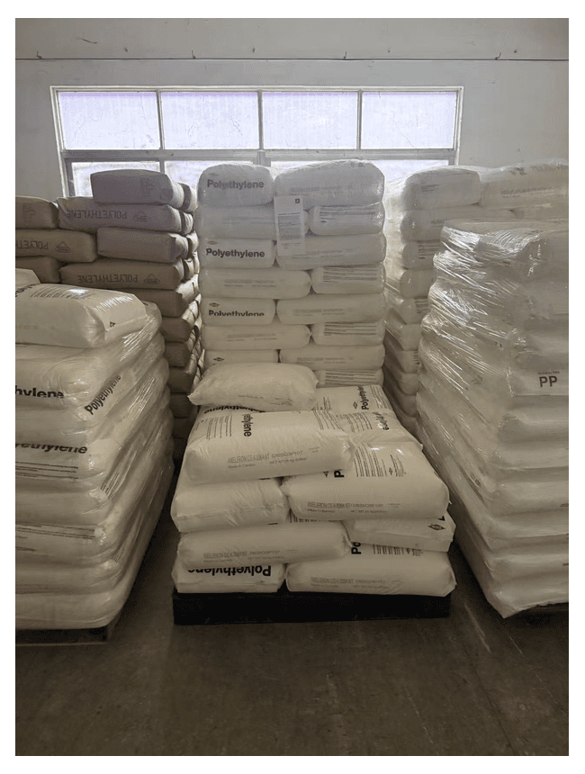 Raw material storage area