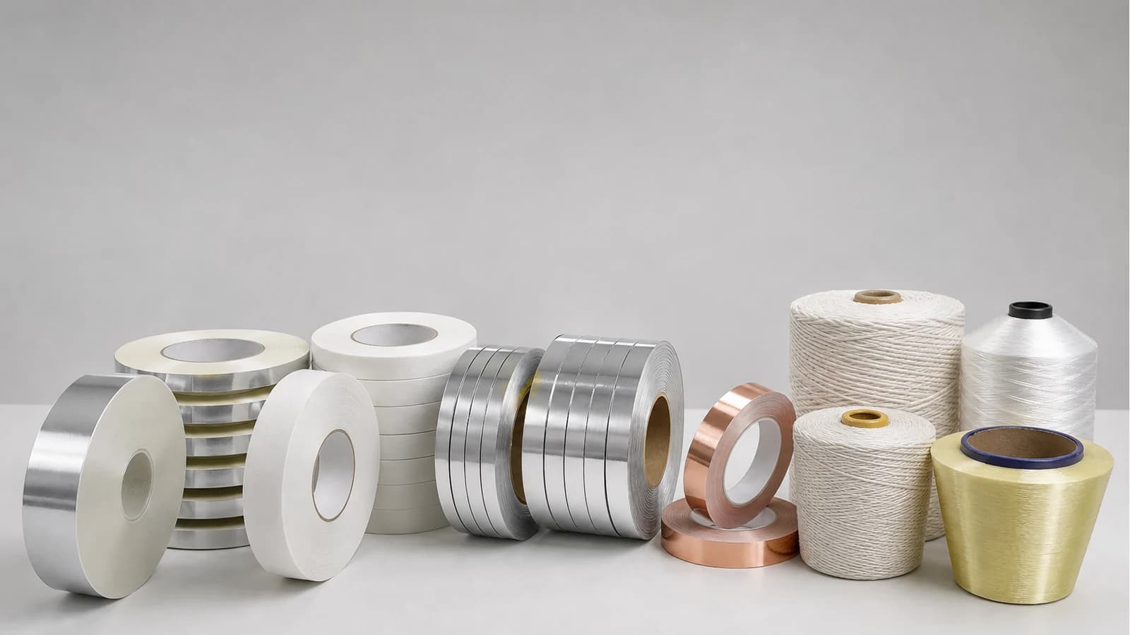 Cable auxiliary material rolls and reinforcement products