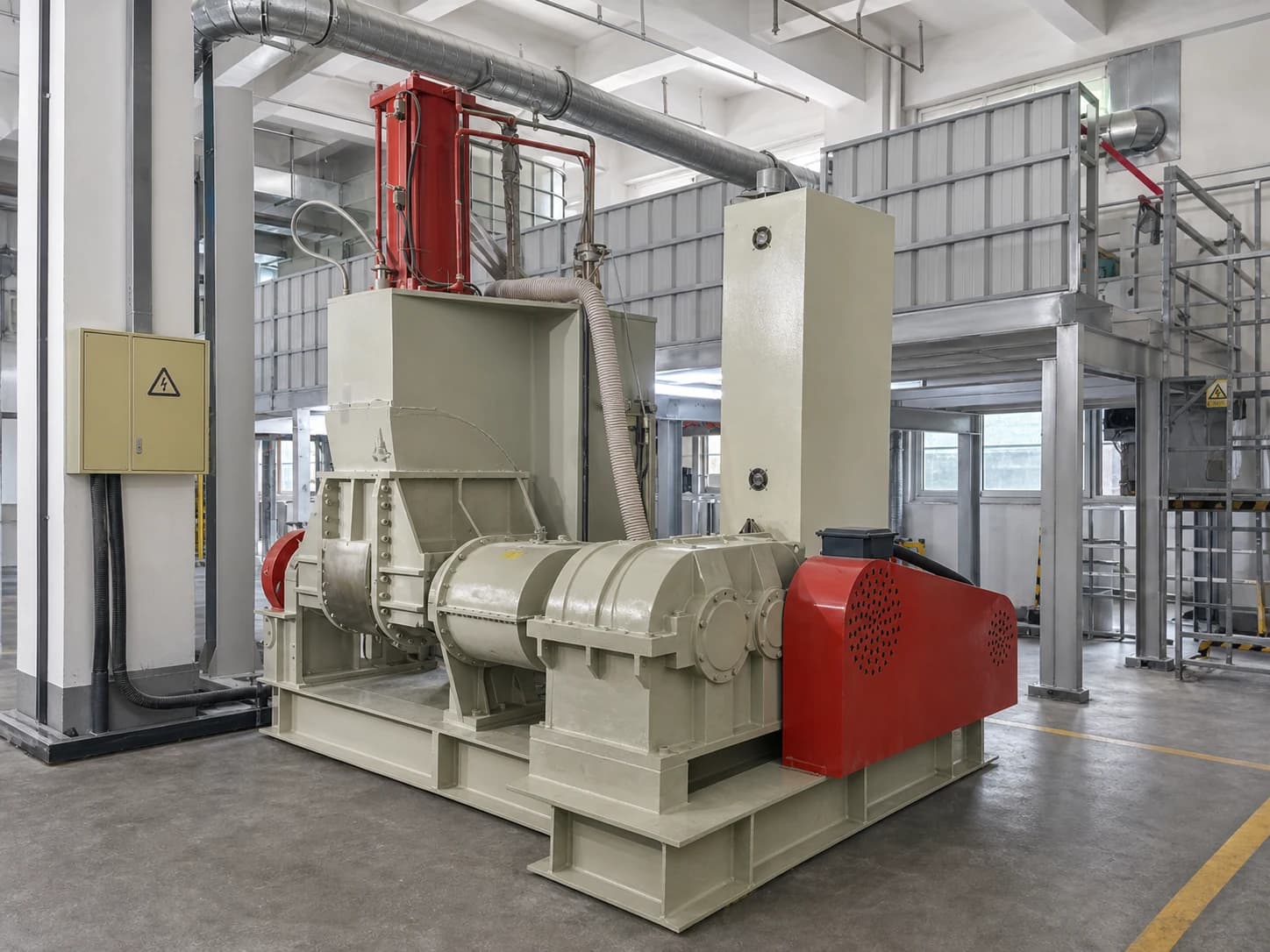 Cable compound mixing and material preparation line